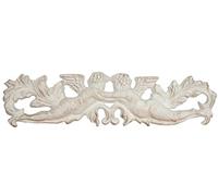 Biscottini Fregio Legno 87x22 cm Made in Italy | Fregi per mobili e pareti | Fregi in Legno Decorativi per mobili e pareti con Finitura Anticata