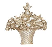 Biscottini - Fregio LegnoCesto Frutta In Legno Finitura Argento Anticato Made In Italy - L56xPR8xH57 - Fregi in legno - finitura argento anticato - Made in Italy
