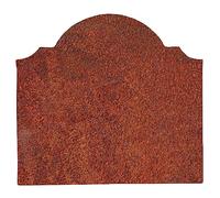 Biscottini Frontone con stemma 54x3,5x50 cm | Piastra per camino funzionale e decorativa | Frontone camino in ghisa