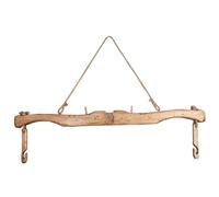 Biscottini Giogo in Legno massello di Tiglio Finitura Naturale L161,5xPR8,5xH41,5 cm - Decorazioni casa - Arredamento casa - Decorazioni da parete
