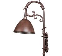 Biscottini Lampada non elettrificata a muro in ghisa L42xPR27,5xH60 cm finitura ruggine anticata