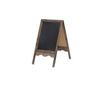 Biscottini Lavagna Nera Da pavimento - Cavalletto Portamenu - Lavagna Bifacciale da Terra Cancellabile Legno - Lavagnetta cucina da Gesso - Leggio Porta menu - Espositore Pubblicitario
