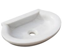 Biscottini Lavandino in marmo bianco L46xPR31xH13 cm Vasca realizzata completamente