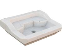 Biscottini Lavandino in marmo bianco L51xPR41xH15 cm Vasca realizzata completamente