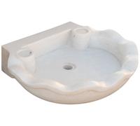 Biscottini Lavandino in marmo bianco L60xPR50xH13 cm Vasca realizzata completamente