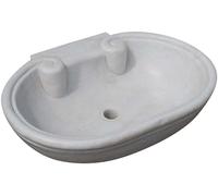 Biscottini Lavandino in marmo bianco L62xPR46xH18 cm Vasca realizzata completamente