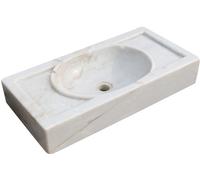 Biscottini Lavandino in marmo bianco L69xPR35xH12 cm