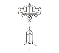 Biscottini Leggio da terra in ferro battuto pieno finitura anticata L85xPR46xH140 cm