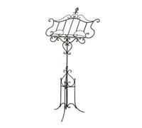Biscottini Leggio da terra in ferro battuto pieno finitura anticata L85xPR50xH140 cm