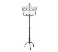 Biscottini Leggio Porta Menu - Leggio Musicale in Ferro battuto da Pavimento L46xPR32xH90-170 - Cavalletto Espositore Pubblicitario Pieghevole - Portamenu Ristorante - Leggio per Libri da Tavolo