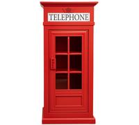 Biscottini Libreria a vetrina in stile cabina telefonica inglese in legno