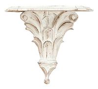 Biscottini - Mensola A Muro In Legno Finitura Bianco Anticato - L30xPr15xH27 Cm - Piattaia In Legno Da Parete - Made In Italy - Mensola