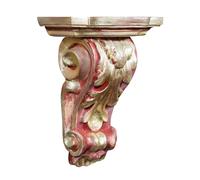 Biscottini MENSOLA A MURO IN LEGNO FINITURA ROSSO L37XPR24XH50 cm Made in Italy realizzata