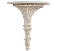 Biscottini - Mensola A Muro In Legno - L39xPR20xH40 Cm - Finitura Bianco Anticato - Mensola - Scaffale angolare cucina - Made In Italy