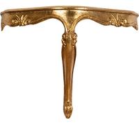 Biscottini - Mensola A Muro In Legno - L43xPR21xH32 - Finitura Foglia Oro Anticato - Piattaia in legno da parete - Scaffale angolare cucina - Made In Italy