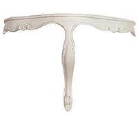Biscottini - Mensola A Muro In Legno - L50xPR24xH34 Cm - Finitura Bianco Anticato - Mensola - Scaffale angolare cucina - Made In Italy