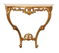 Biscottini Mobiletto ingresso barocco 88x35x85 cm artigianale Made in Italy | Consolle ingresso in legno con finitura oro anticata