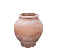 Biscottini Orcio in Terracotta Toscana 103x92x92 Cm | Anfora Da Esterno E Interno | Vaso Terracotta Made In Italy | Giara Terracotta Rosso