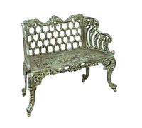 Biscottini Panchina da Esterno 113x90x48 cm | Panchina in ghisa | Panchina da Giardino in Fusione di ghisa | Panca da Esterno Anticata |Panchina da Esterno in ghisa con Finitura Anticata