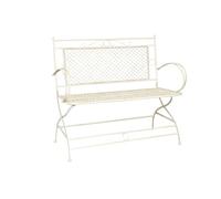 Biscottini Panchina da Esterno Ferro 120x52x79 cm - Sedia in Ferro - Panca da Esterno arredo Giardino - Panchina in Metallo da Giardino 2 posti - Divanetto in ferro bianco - Panchina ghisa