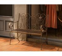 Biscottini - Panchina da Giardino - Panca da Giardino - Panchina da Esterno - Divanetto in Ferro Bronzato 135x60x95 cm - Panche da Giardino in Metallo - Seda 2 Posti - Panchine Ghisa