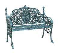 BISCOTTINI Panchina Ghisa Lavorata Liberty Giardino Interno Esterno Giardino