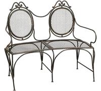 Biscottini Panchina Liberty in ferro battuto L120XPR60XH103 cm