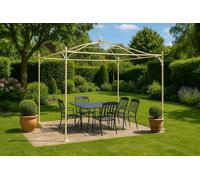 Biscottini Pergola da Giardino in Ferro L350XPR350XH330 cm - Gazebo Esterno Resistente - Tettoia per Esterno - Pergolato da Giardino - Tettoia Shabby in Ferro battuto - Gazebo in ferro
