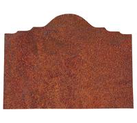 Biscottini Piastra da camino in fusione di ghisa L102xPR2,5xH75 cm ruggine al naturale