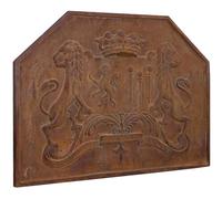 Biscottini PIASTRA DA CAMINO IN FUSIONE DI GHISA L88XPR3,5XH64 CM RUGGINE AL NATURALE