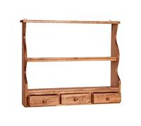 Biscottini Piattaia mensola da muro legno 79,5x18x68,5 cm | Mensola cucina da muro finitura naturale | Scaffale a muro Made in Italy