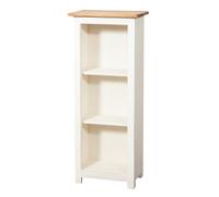 Biscottini Piccola libreria Country in legno massello di tiglio struttura bianca anticata piano finitura naturale