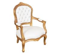Biscottini POLTRONA DA BAMBINO STILE FRANCESE LUIGI XVI IN LEGNO MASSELLO DI FAGGIO