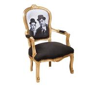 Biscottini Poltrona salotto e sedia camera da letto 64x101x66 cm | Poltrona camera da letto con finitura anticata | Poltrona da camera marrone