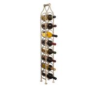 Biscottini porta bottiglie Vino in ferro battuto - Portabottiglie acqua e vino L16,5xPR15,5xH105,5 - Porta vino da terra capienza 8 bottiglie