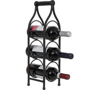Biscottini Porta Bottiglie Vino in Ferro - Portabottiglie Vino in Metallo 13x14x46 cm - Porta Vino da Tavolo - Cantinetta vino da Mobile e Dispensa - Portabottiglie Cucina Bar - Espositore - Portavini