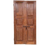 Biscottini Porta in legno massello e ferro da interno o da esterno vecchia e antica medievale