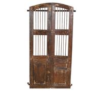 Biscottini Porta portone in legno massello e ferro da interno o da esterno vecchia e antica medievale