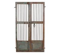 Biscottini Porta portone in legno massello e ferro da interno o da esterno vecchia e antica medievale