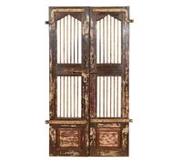 Biscottini Porta portone in legno massello e ferro da interno o da esterno vecchia e antica medievale