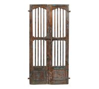 Biscottini Porta portone in legno massello e ferro da interno o da esterno vecchia e antica medievale
