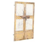 Biscottini Porta portone in legno massello e ferro da interno o da esterno vecchia e antica medievale