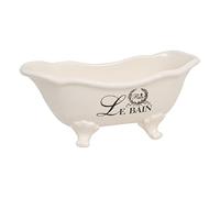 Biscottini Porta saponetta in porcellana 25,6x12x11 cm - Porta saponetta bagno e cucina - Svuotatasche ingresso - Portasapone bagno e porta spugne