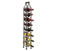 Biscottini Portabottiglie Vino in Ferro 105x15x16 cm - Porta Bottiglie Vino in Metallo - Cantinetta Vino Finitura Nera - Portabottiglie da terra - Portavini - Espositore - Portabottiglie Cucina Bar