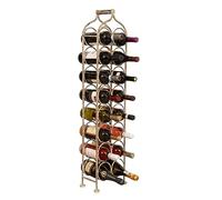 Biscottini Portabottiglie Vino in Ferro 105x15x25 - Porta Bottiglie Vino in Metallo - Cantinetta Vino Finitura Bianca antica - Espositore - Portavini Capienza 16 Bottiglie - Portabottiglie Cucina Bar