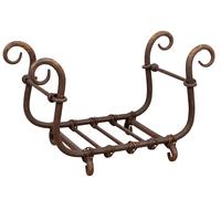 Biscottini Portalegna in ferro battuto lavorato a mano L60XPR30XH36 cm Comodo pratico