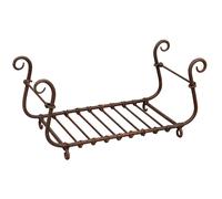 Biscottini Portalegna in ferro battuto lavorato a mano L92XPR45XH44 cm Comodo pratico