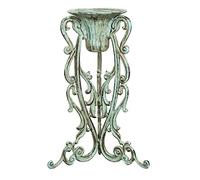 Biscottini Portavasi in ghisa Finitura Anticata 58x37 cm - Porta Vaso Decorativo - Posacenere Alto da Esterno