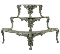 Biscottini Portavasi in ghisa finitura anticata Molto robusto, solido Offerta Speciale