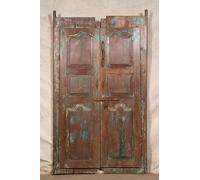 Biscottini Porte Interne Legno Anta Doppia 200,5x13,5x119,5 cm - Porta da Interno e da Esterno - Porta in Legno in Stile Antico
